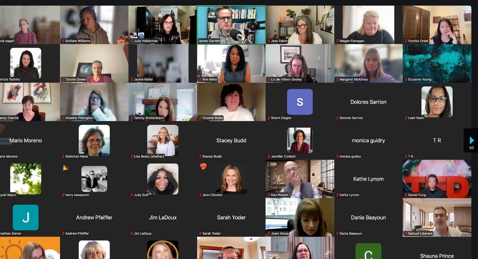 Live Brain Tools crash course — packed Zoom room of coaches