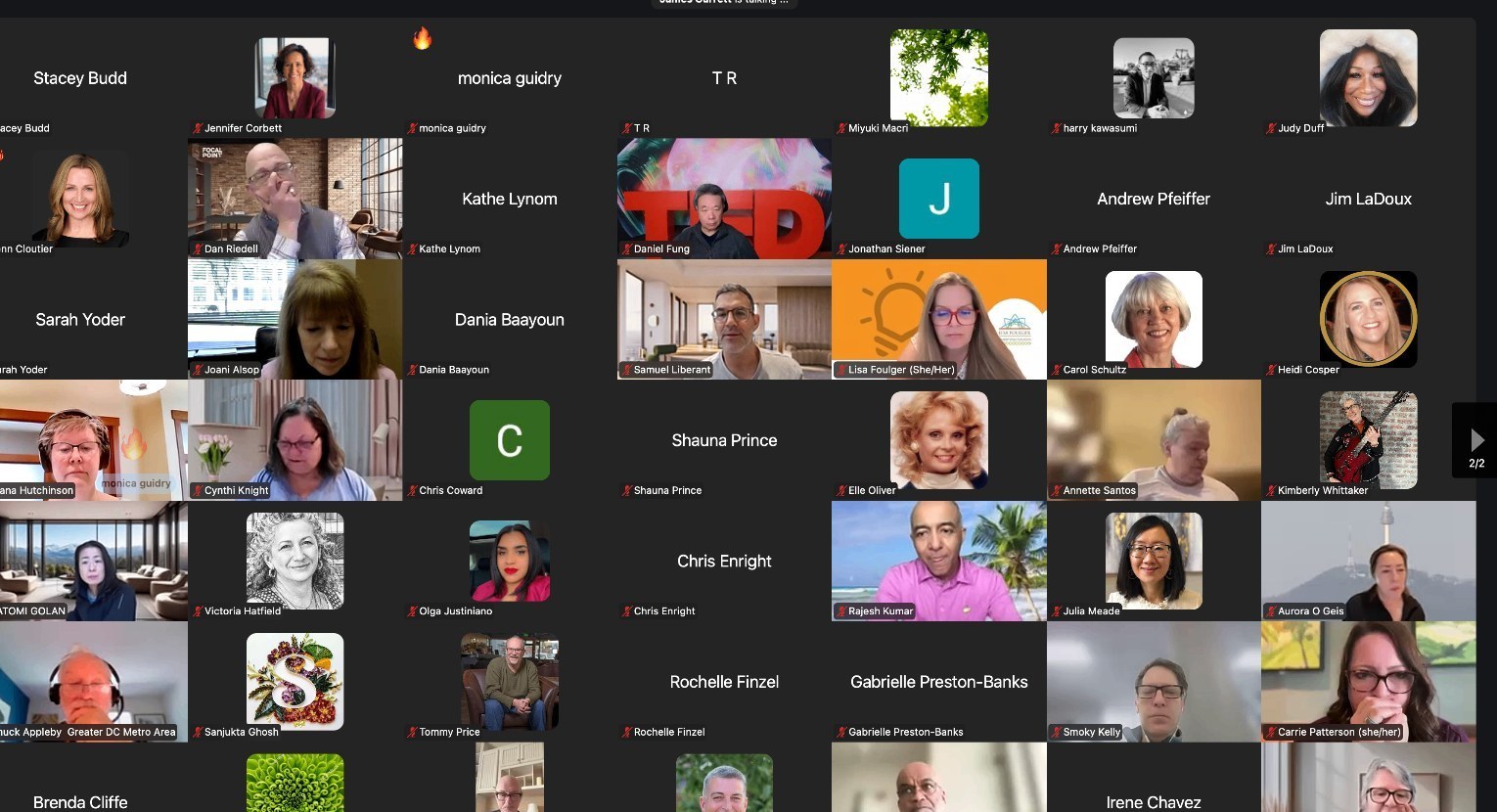 Live Brain Tools crash course — packed Zoom room of coaches